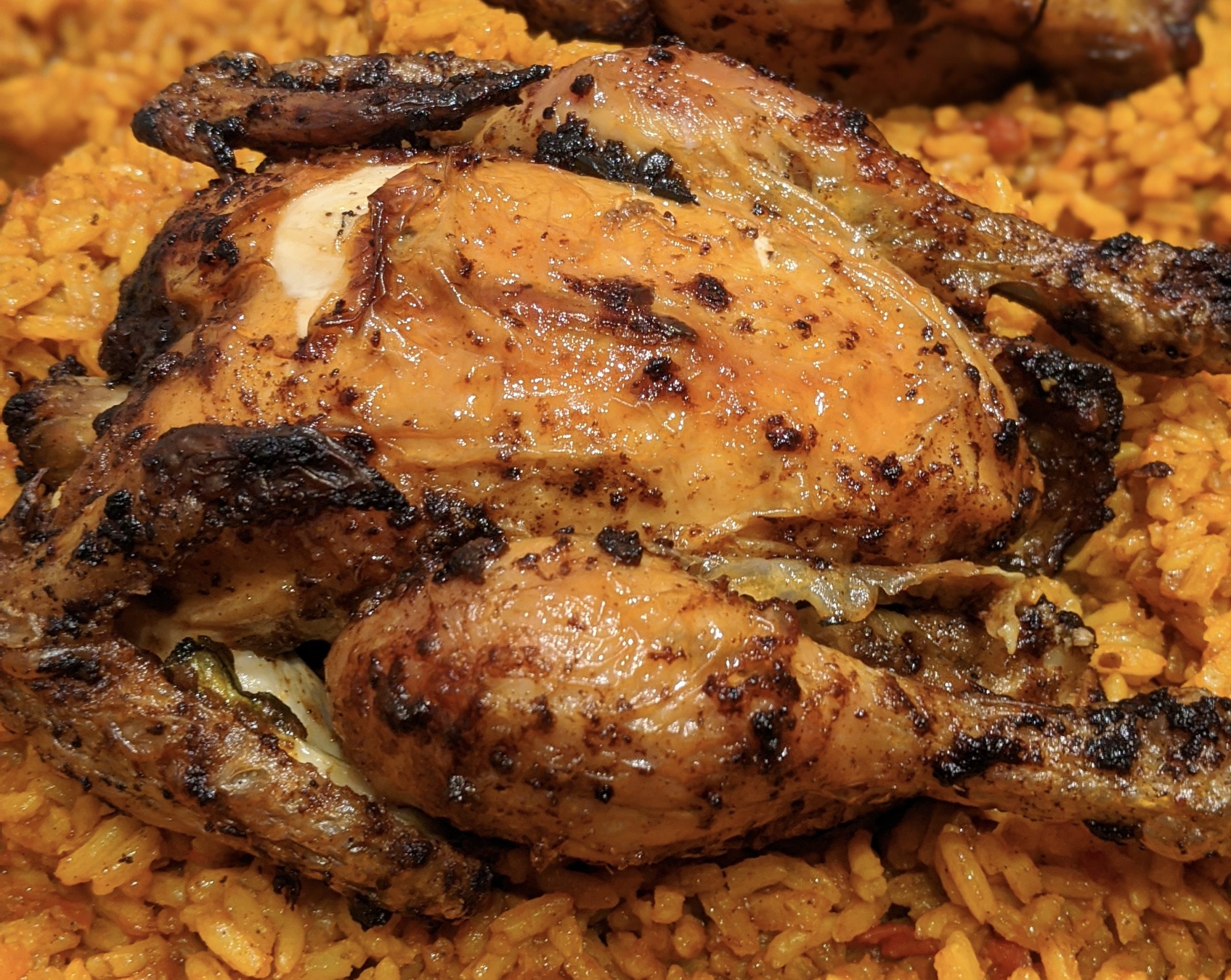 Curry Style roast Chicken with red rice