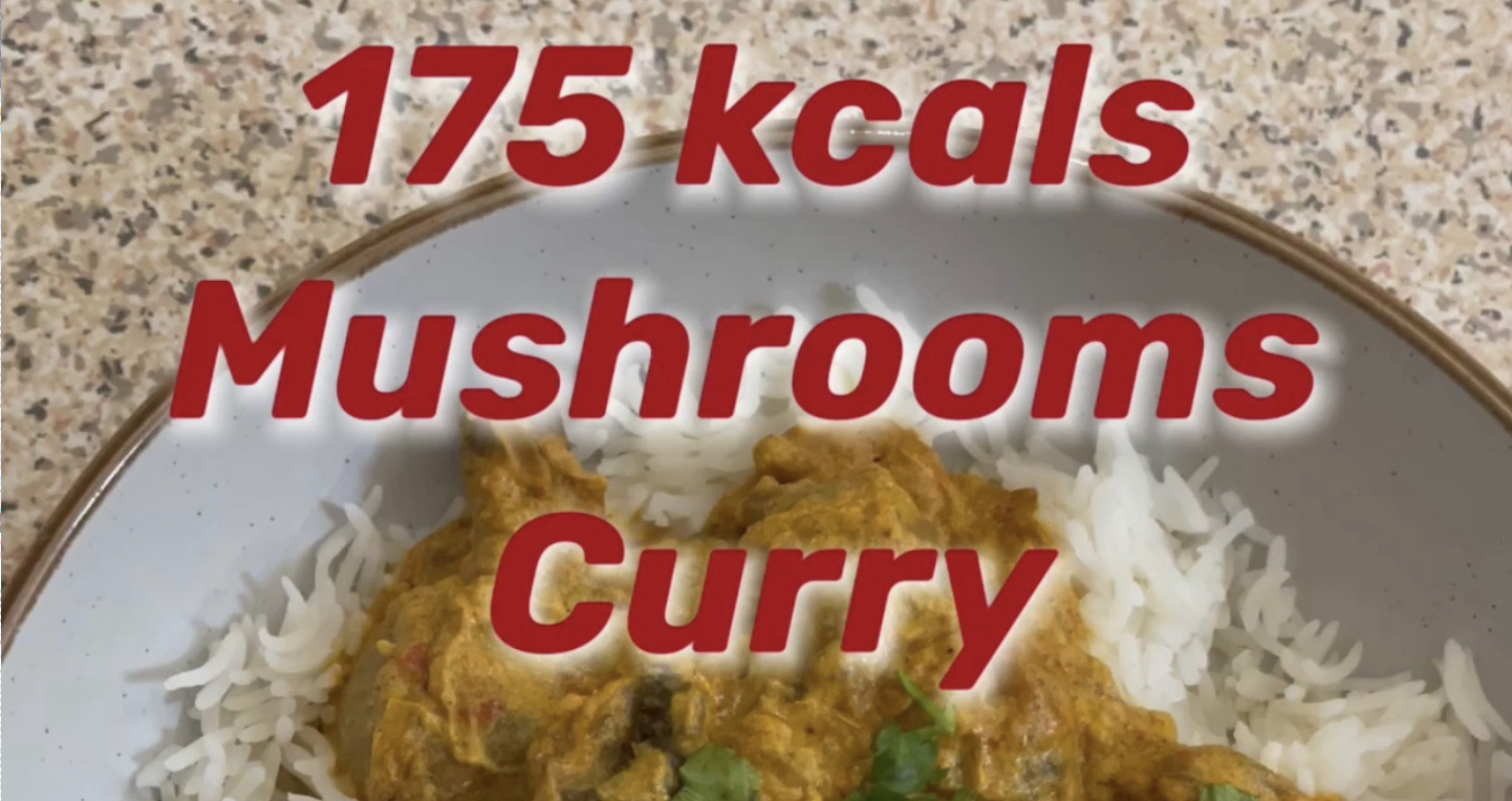 Low calorie mushroom curry