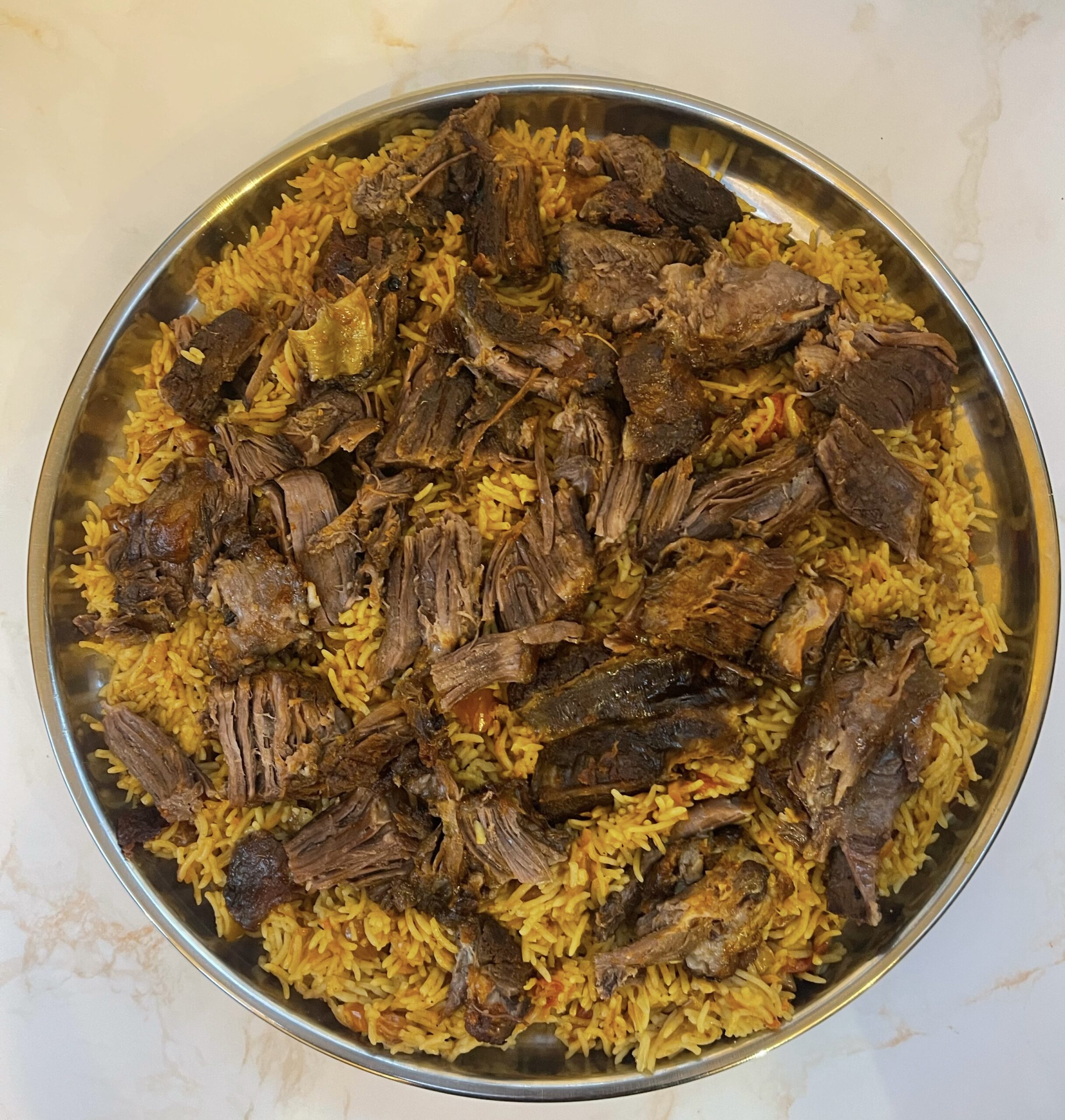 Spiced rice with Moroccan glazed beef ribs – kabseh