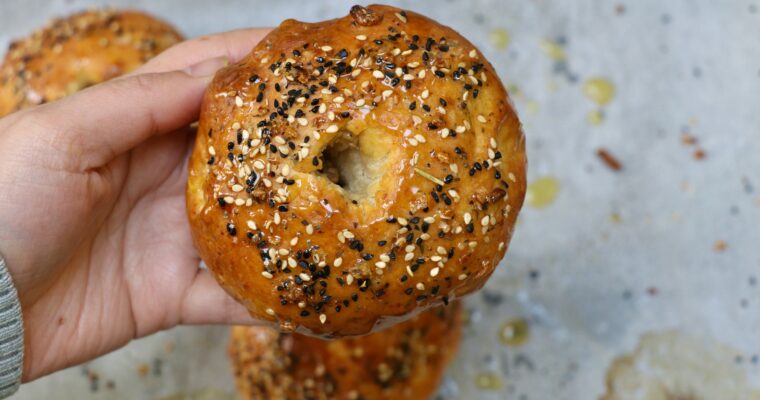 High protein 3 ingredients bagel